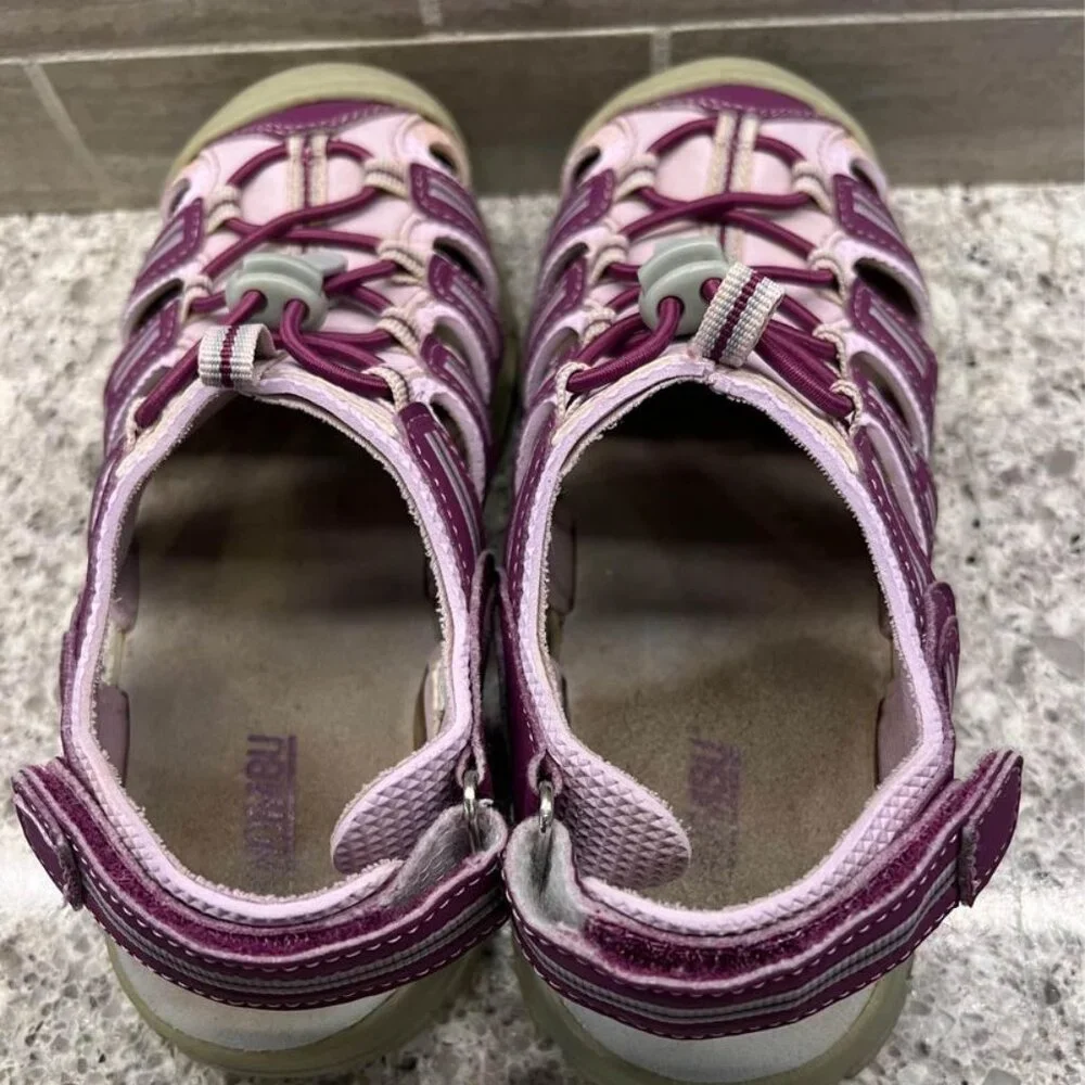 Khombu Kids Pink‎ and Purple Fisherman Sandals-Size 1